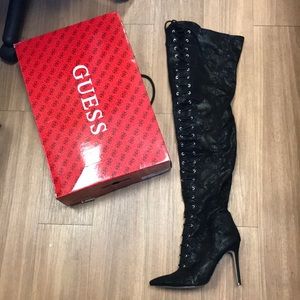 GUESS Black thigh HIGH boots!!!